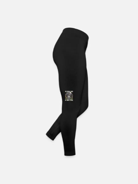 Lustige Opossum-wildtier-tierliebhaber-müllkatze - Frauen Jersey Leggings - Schwarz - Rechts