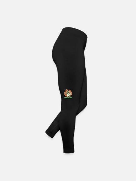 Lustiges Halloween Kostüm Dinosaurier Liebhaber - Frauen Jersey Leggings - Schwarz - Rechts