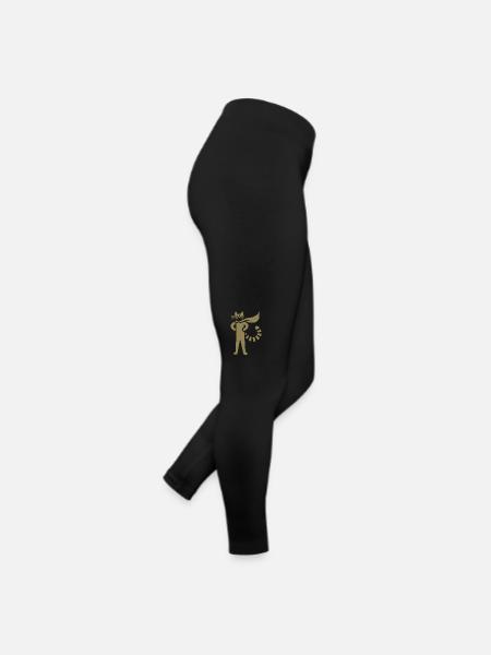 Chats Super-héros Héros Silhouette Cape - Legging en jersey Femme - noir - Droite