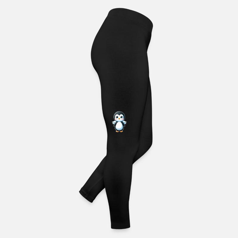 Mignon pingouin ange dessin animé style Chibi Legging en jersey Femme