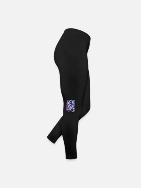 An astronaut in the cosmos - Women’s Jersey Leggings - black - Right