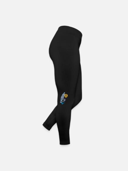 Planche à voile tribale - Legging en jersey Femme - noir - Droite