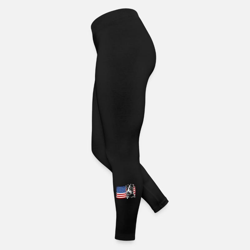 Fox Terrier Amérique Flag Chiens Chien Wilsigns Legging en jersey Femme