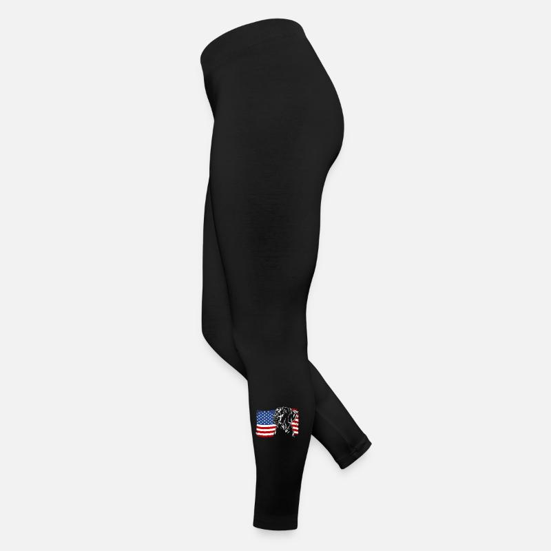 Weimaraner Amérique Flag Chiens Chiens de chasse Wilsigns Legging en jersey Femme