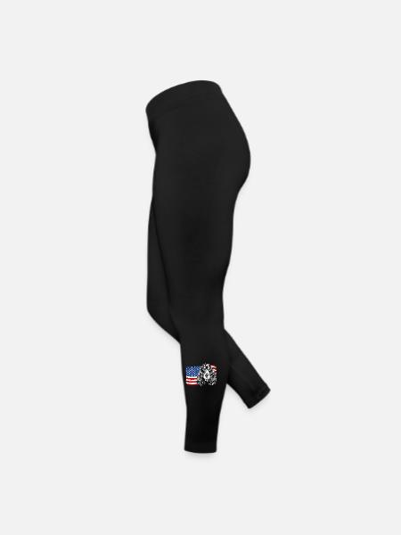 Cocker Spaniel America Flag Dogs Wilsigns - Legging en jersey Femme - noir - Gauche