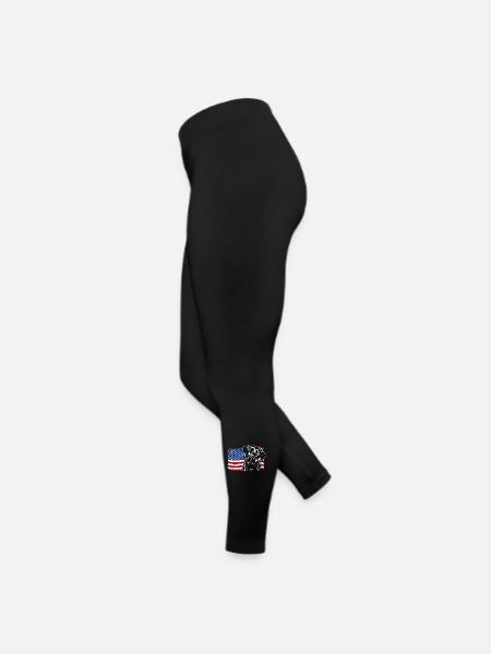 Labrador Retriever America Flag Dogs Wilsigns - Legging en jersey Femme - noir - Gauche