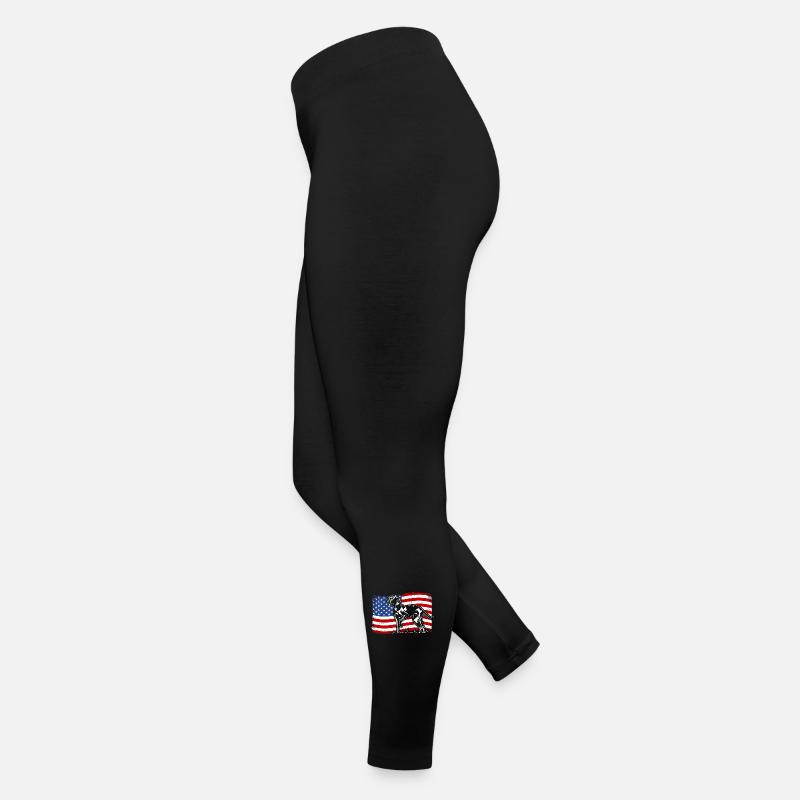 Weimaraner Amérique Flag Chiens Chiens de chasse Wilsigns Legging en jersey Femme