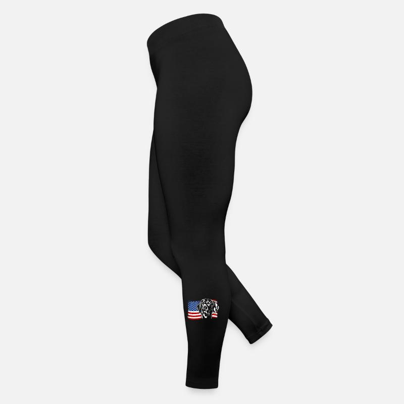 Weimaraner Amérique Flag Chiens Chiens de chasse Wilsigns Legging en jersey Femme