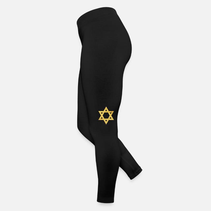 Étoile de la foi de David symbole de protection Legging en jersey Femme