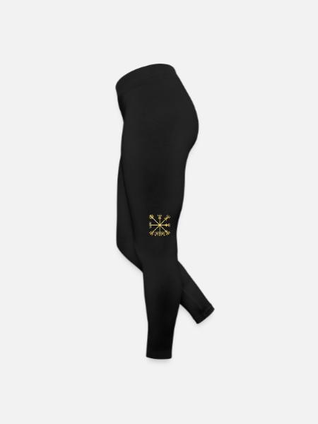 Vegvísir Icelandic Symbol of Traveller Protection - Women’s Jersey Leggings - black - Left