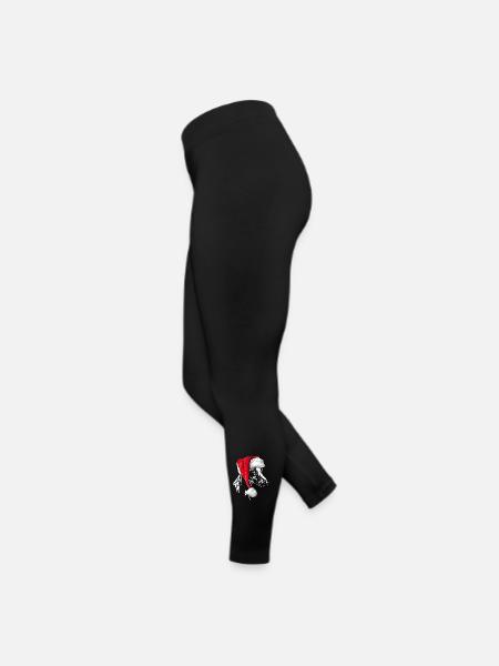 Santa WHIPPET Chiens chien Wilsigns - Legging en jersey Femme - noir - Gauche