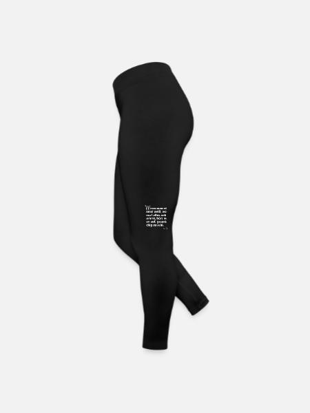 Goethe: Wenn man einmal weiß, worauf alles ankommt - Frauen Jersey Leggings - Schwarz - Links