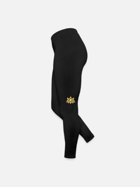 Fleur de lotus - Legging en jersey Femme - noir - Gauche