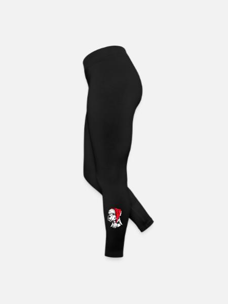 Santa DOGO ARGENTINO Chiens de Noël Wilsigns - Legging en jersey Femme - noir - Gauche