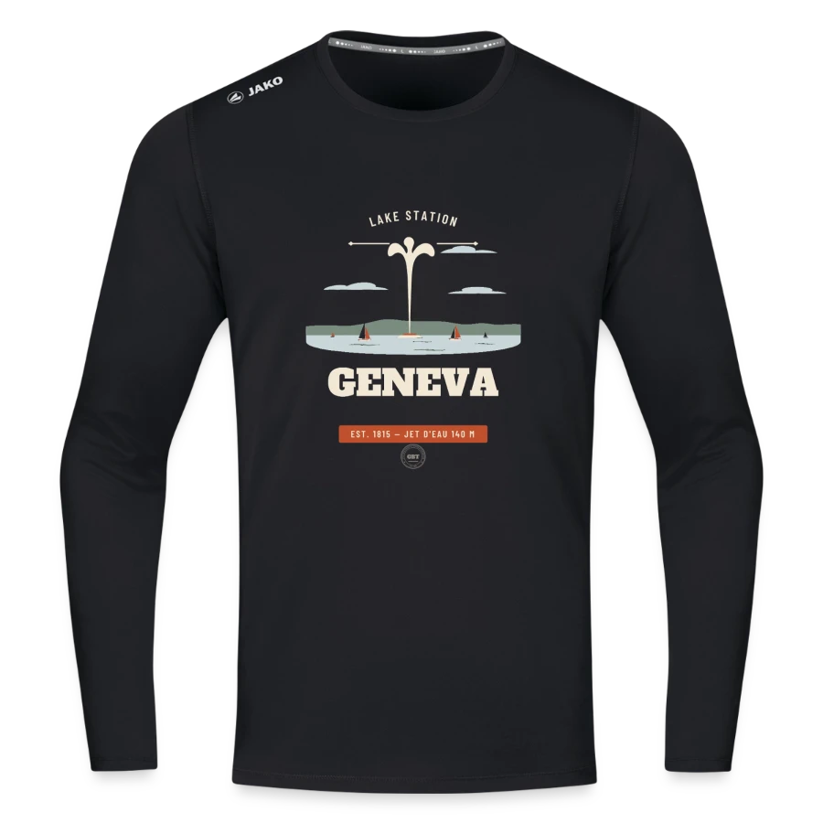 Geneva badge on a jako long sleeve run 2.0, black
