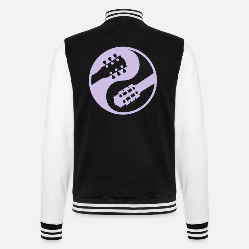guitare classique vs electrique yinyang - Veste Teddy - noir/blanc
