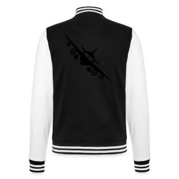Fly a plane - College Sweat Jacket - black/white - Back - Marisol (170cm)
