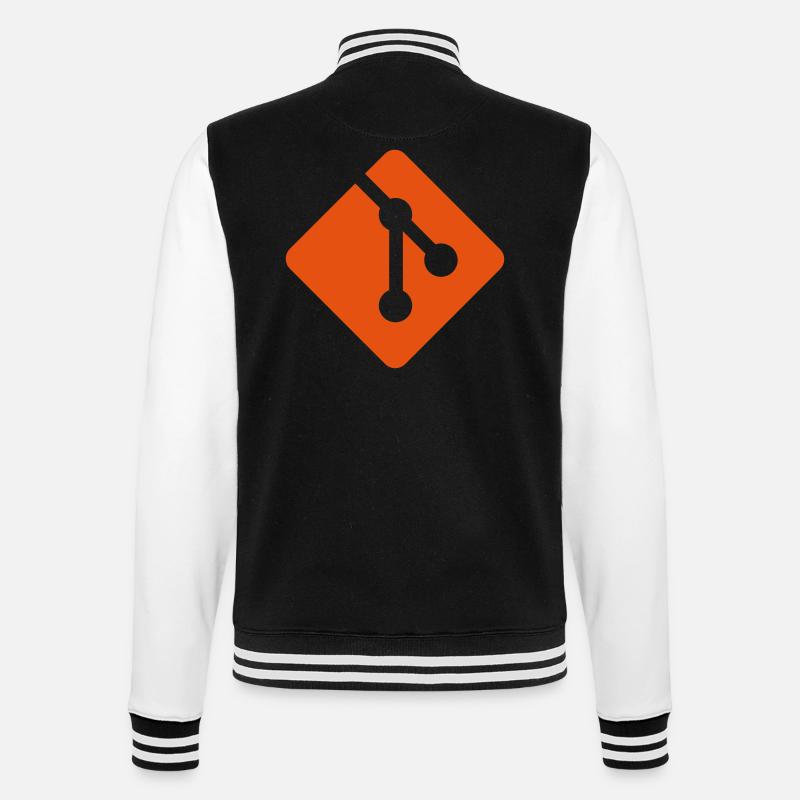 Git - College-Sweatjacke - Schwarz/Weiß
