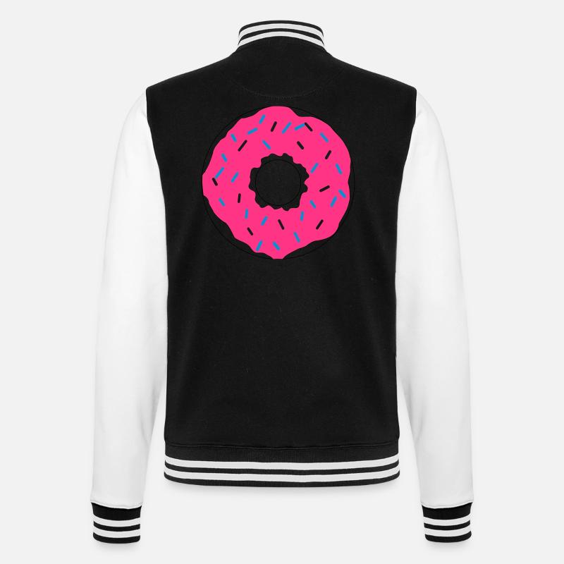 Pink donut - College Sweat Jacket - black/white