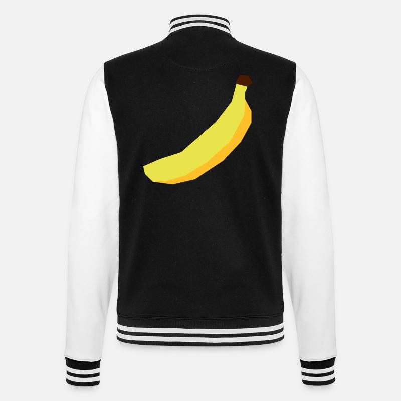 Banane Vektor - College-Sweatjacke - Schwarz/Weiß