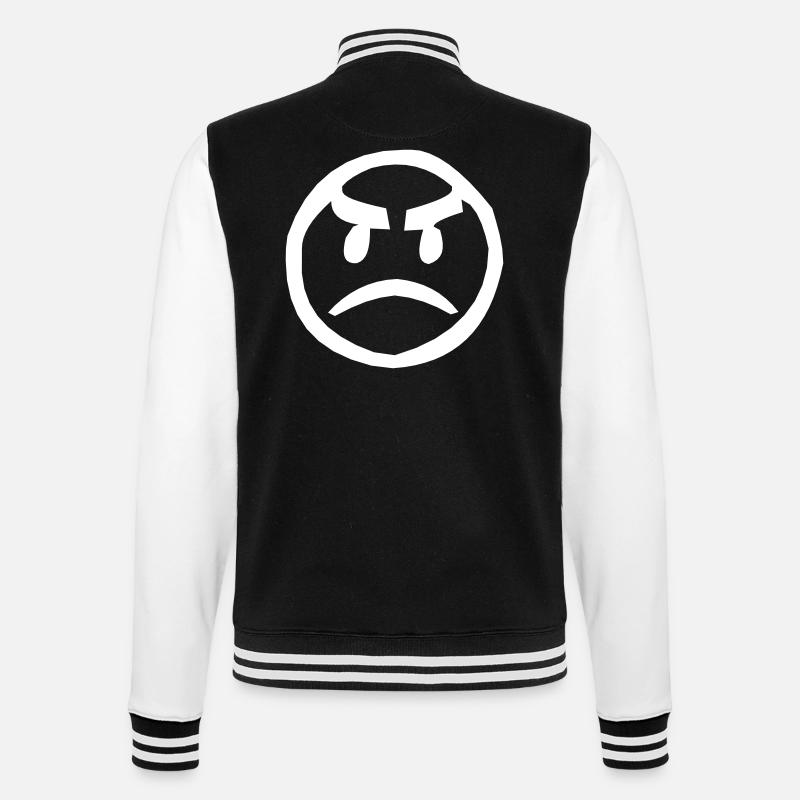 Mauvais visage souriant - Veste Teddy - noir/blanc