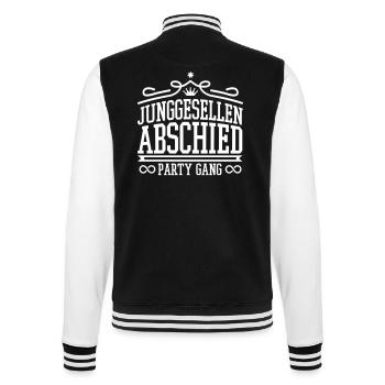 Junggesellen Abschied Party - College-Sweatjacke - Schwarz/Weiß - Hinten - Marisol (170cm)