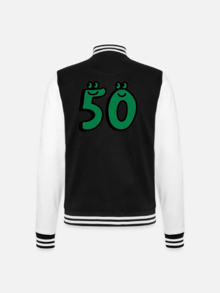 50 - Fifty - College Sweat Jacket - black/white