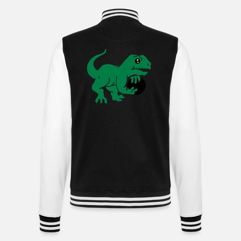 bowling dino (3c) - Veste Teddy - noir/blanc