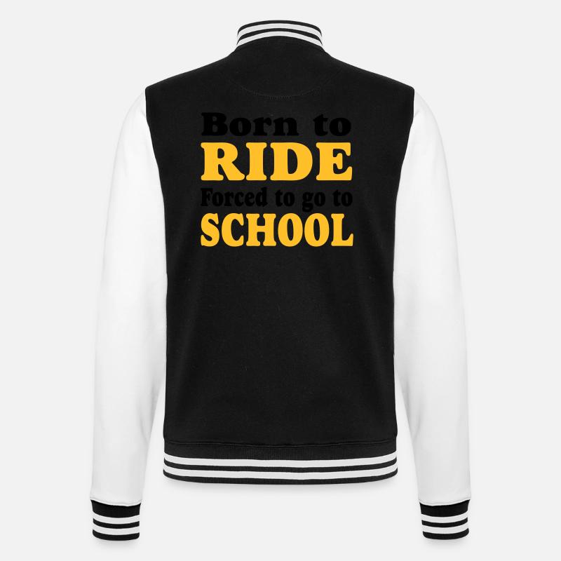 ride - College Sweat Jacket - black/white