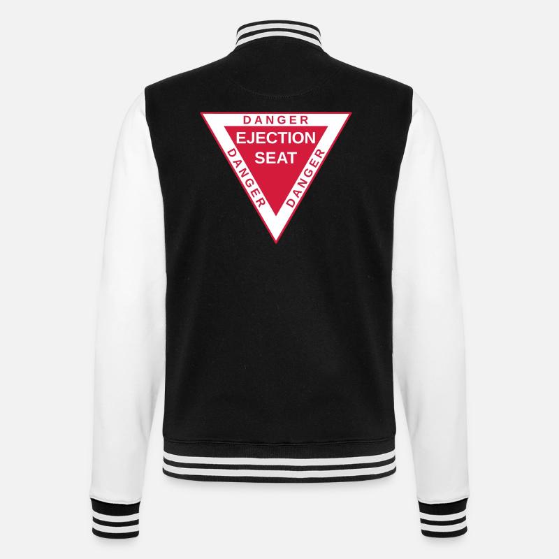 Danger ejection - Veste Teddy - noir/blanc