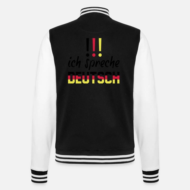 ich_spreche_deutsch - College-Sweatjacke - Schwarz/Weiß