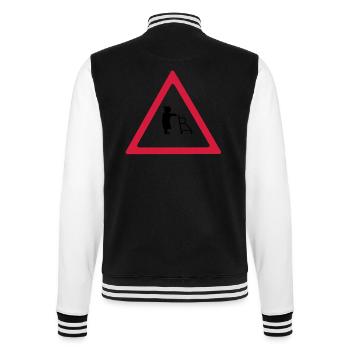 attention pensioners - College Sweat Jacket - black/white - Back - Marisol (170cm)