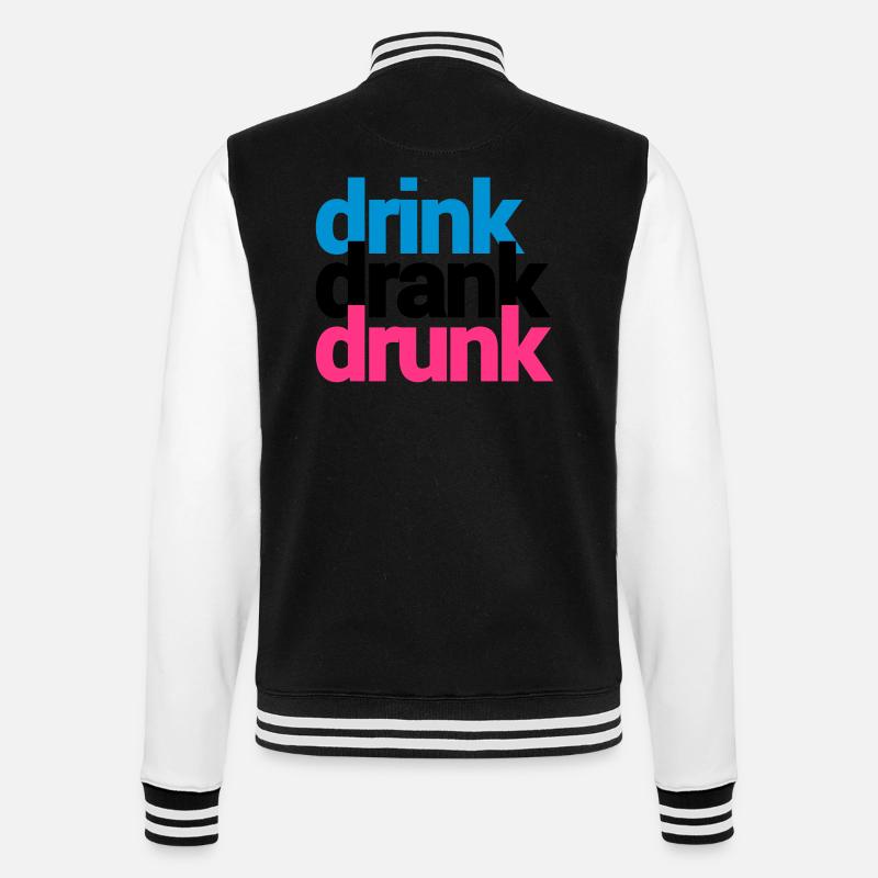 drink drank drunk - Veste Teddy - noir/blanc