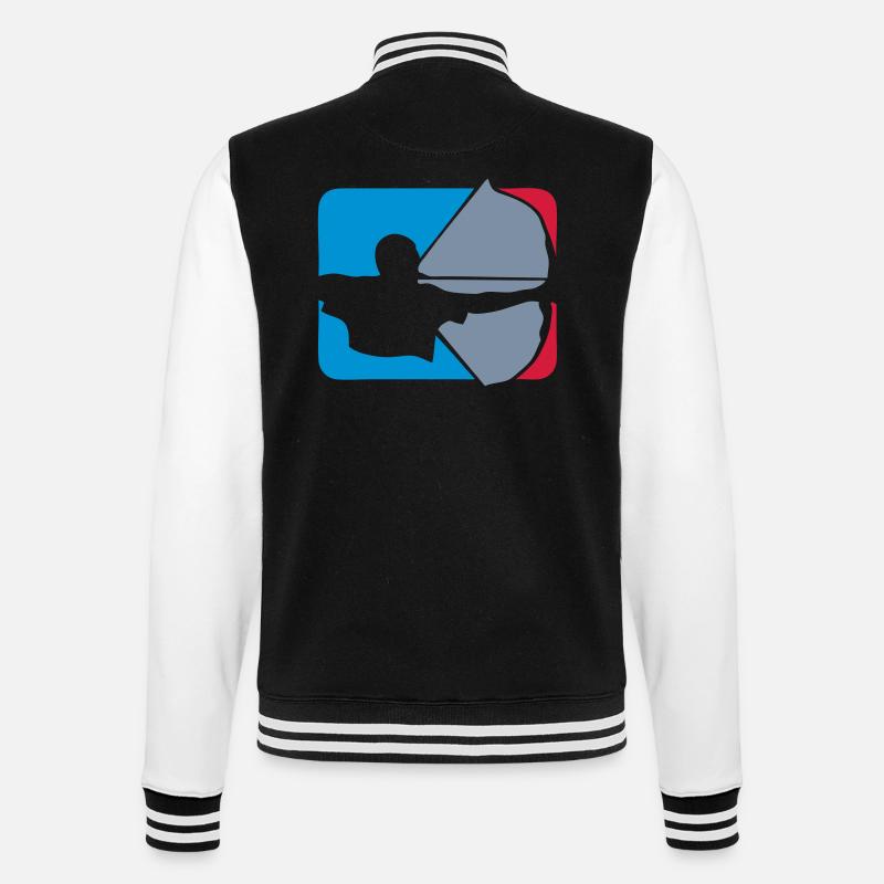 archery archery logo bogenschieben drapes - College Sweat Jacket - black/white