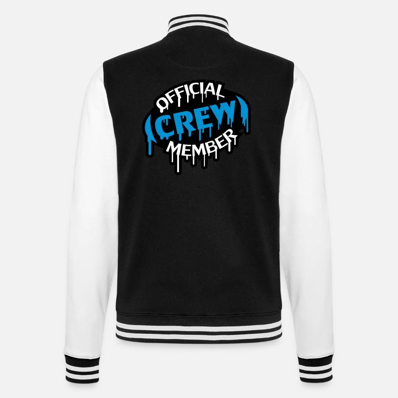 Official Crew Member Stamp - College-Sweatjacke - Schwarz/Weiß