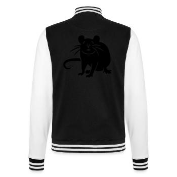 Ratte - College-Sweatjacke - Schwarz/Weiß - Hinten - Marisol (170cm)