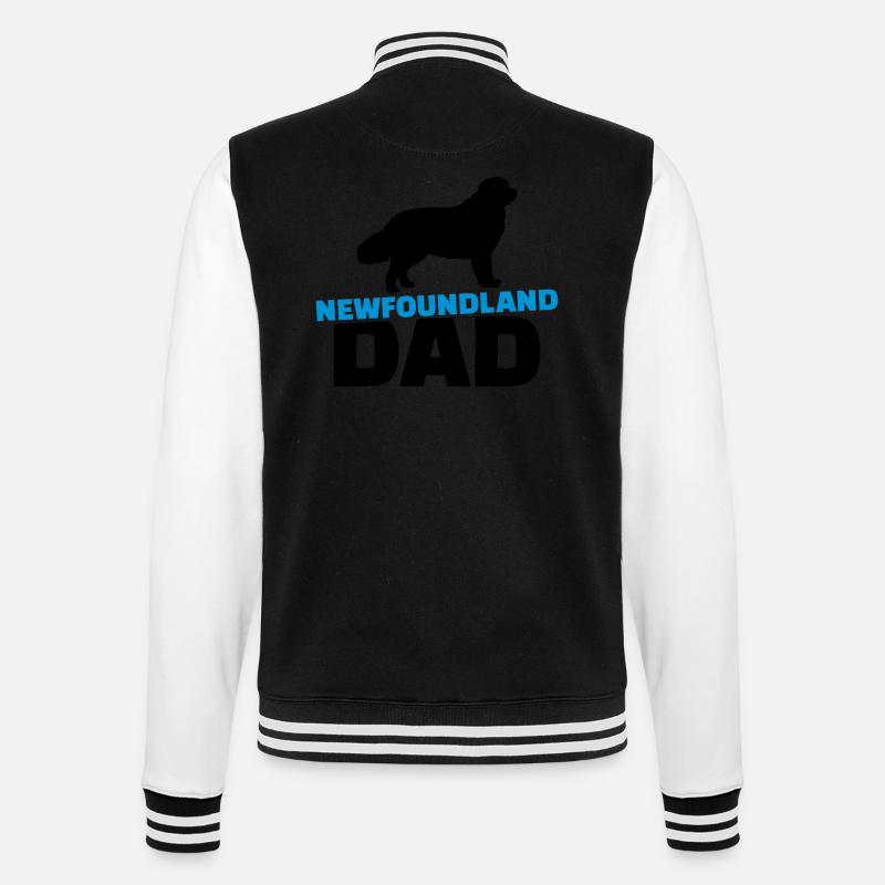 Newfoundland Dad - College Sweat Jacket - black/white