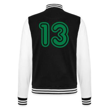 Green College Numers, College Zahlen, Nummern, 13 - Veste Teddy - noir/blanc - Dos - Marisol (170cm)