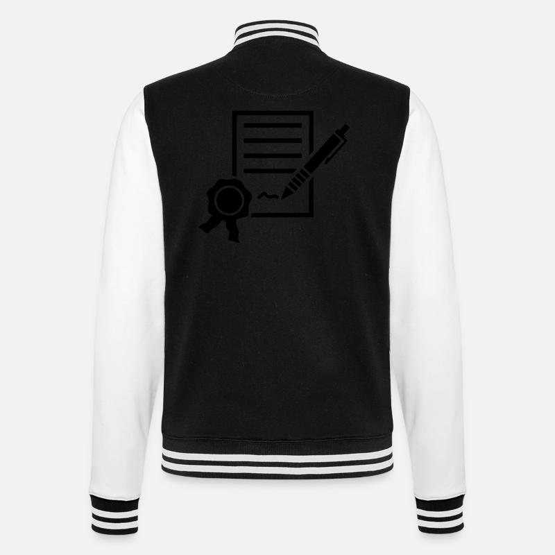 Vertrag - College-Sweatjacke - Schwarz/Weiß