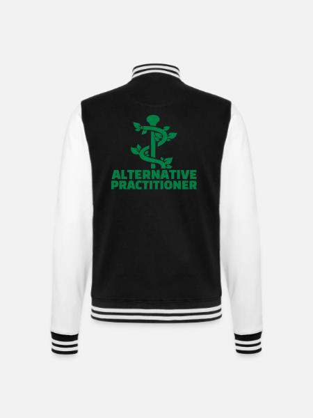 Alternative practitioner - College Sweat Jacket - black/white