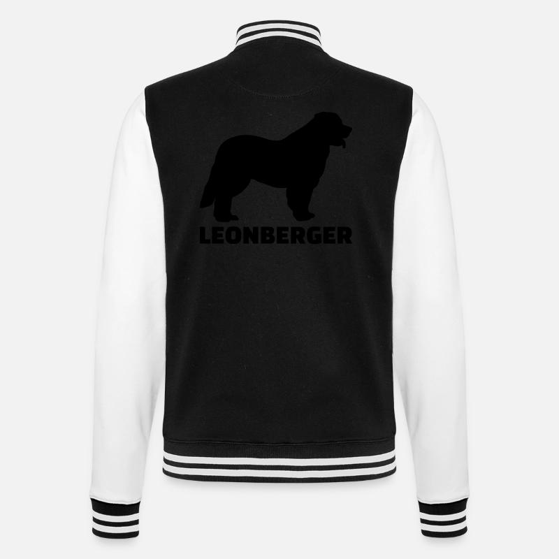 Leonberger - College-Sweatjacke - Schwarz/Weiß
