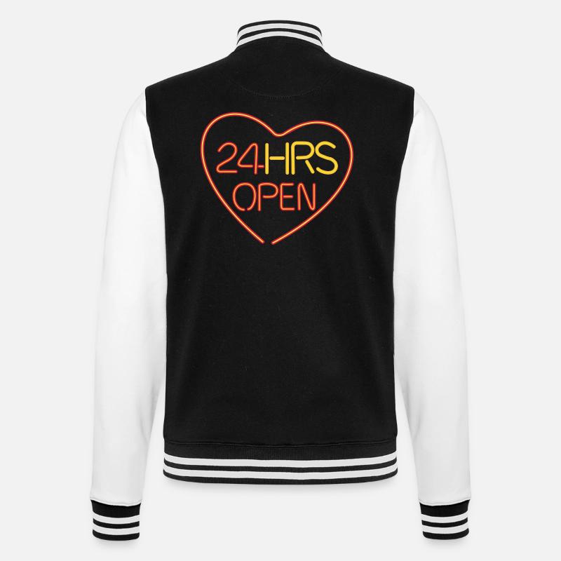 open heart - College-Sweatjacke - Schwarz/Weiß