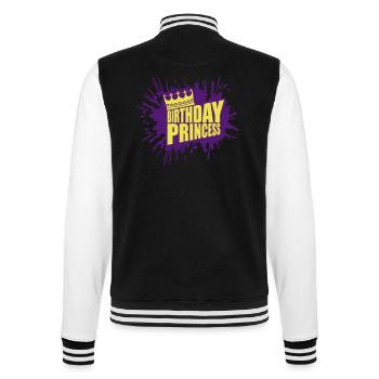 Splashes of Color Birthday Princess Crown - College Sweat Jacket - black/white - Back - Marisol (170cm)