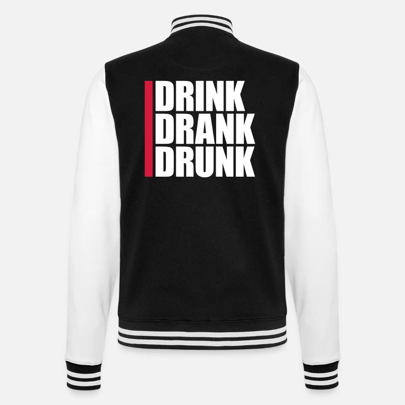 boire bu ivre citation - Veste Teddy - noir/blanc
