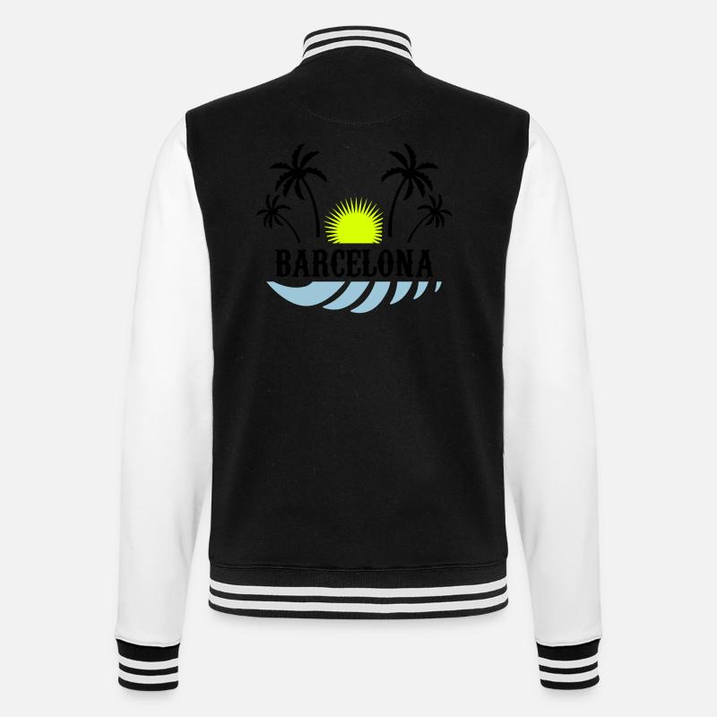 Barcelone - Veste Teddy - noir/blanc