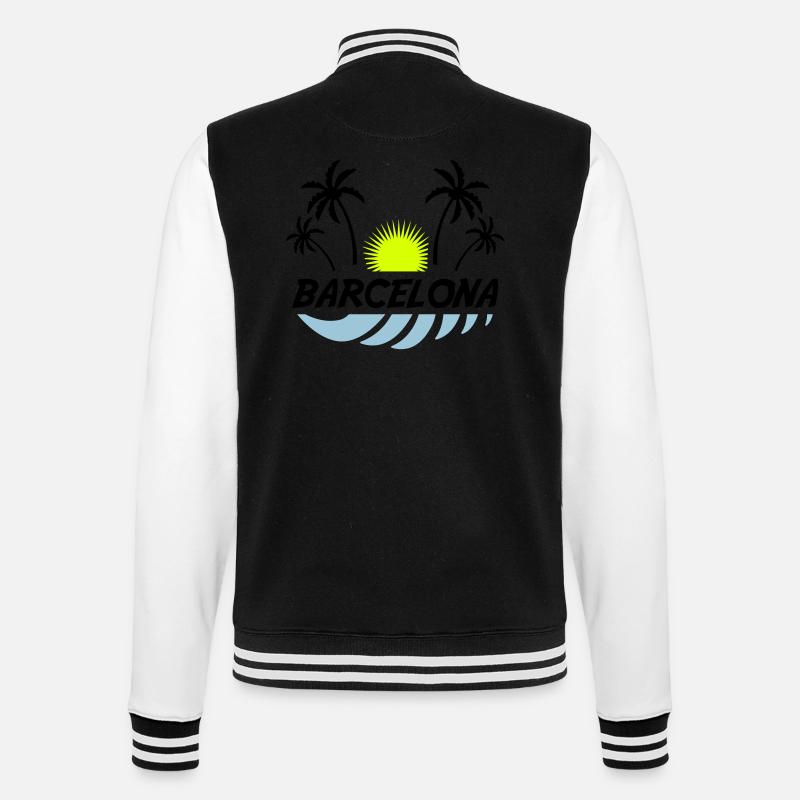 Barcelone - Veste Teddy - noir/blanc