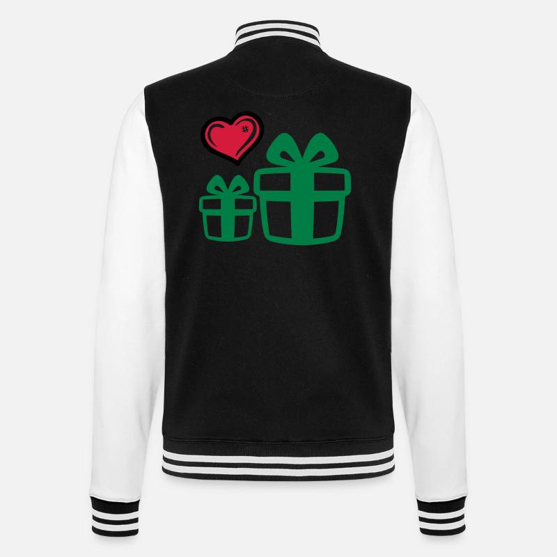 Geschenk - College-Sweatjacke - Schwarz/Weiß
