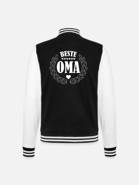 Best granny - College Sweat Jacket - black/white