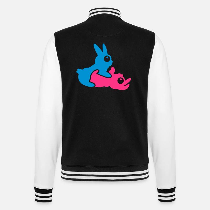Kamasutra-lapins / kamasutra rabbits (B, 2c) - Veste Teddy - noir/blanc