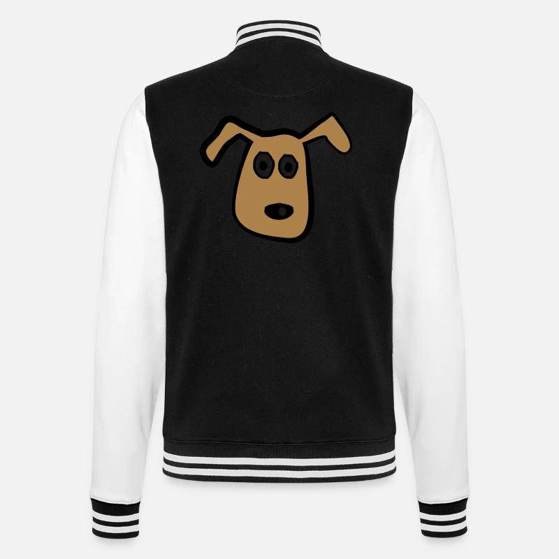 Hund - College-Sweatjacke - Schwarz/Weiß